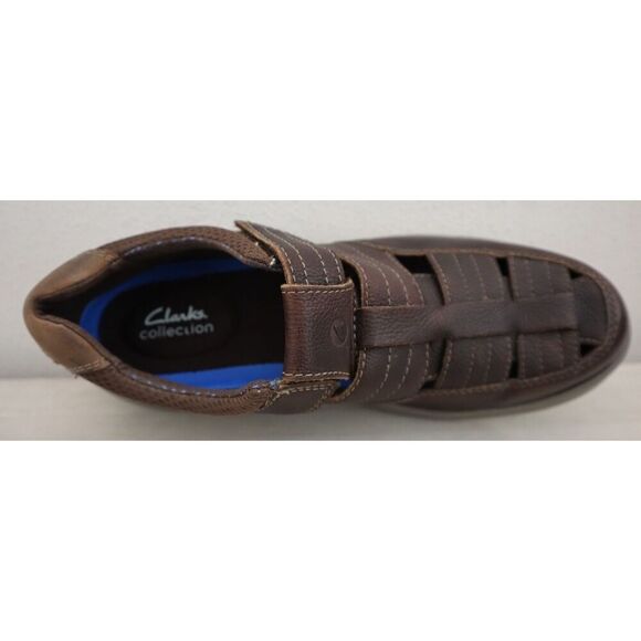 Clarks Collection Men\'s Sz 13M Brown Tumbled Leather Bradley Cove Loafers main image 4